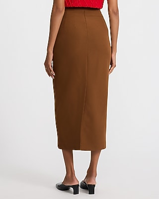 Super High Waisted Fitted Column Maxi Skirt Signature Stretch