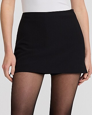 Editor Studio Stretch Twill Super High Waisted Mini Skort