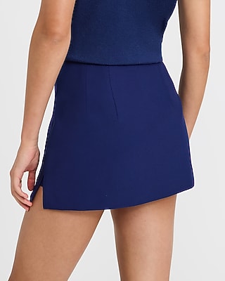 Editor Studio Stretch Twill Super High Waisted Mini Skort