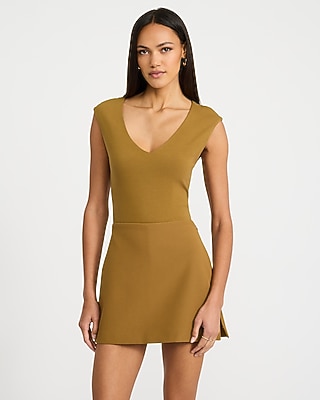 Editor Studio Stretch Twill Super High Waisted Mini Skort