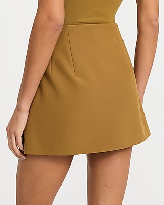 Editor Studio Stretch Twill Super High Waisted Mini Skort