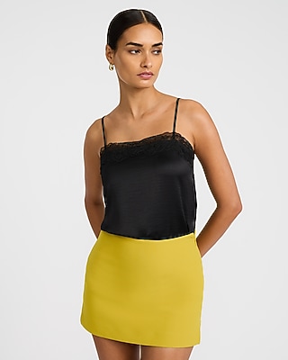 Editor Studio Stretch Twill Super High Waisted Mini Skort