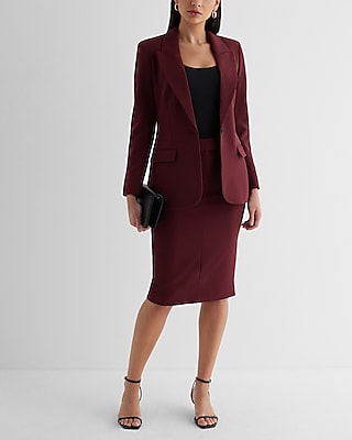 Editor High Waisted Midi Pencil Skirt