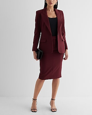 Editor High Waisted Midi Pencil Skirt