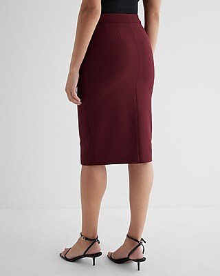 Editor High Waisted Midi Pencil Skirt