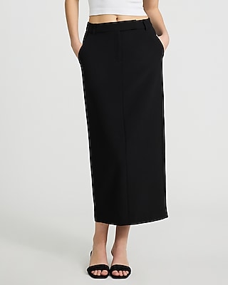 Editor High Waisted Midi Pencil Skirt | Express