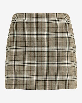 Editor Plaid Super High Waisted Mini Skort