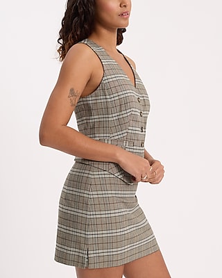 Editor Plaid Super High Waisted Mini Skort