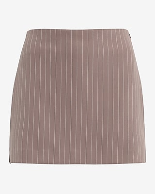 Editor Pinstripe Super High Waisted Mini Skort