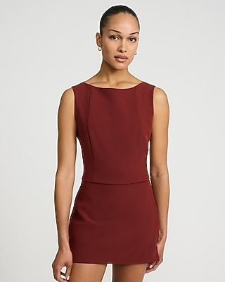 Signature Stretch Boat Neck Tailored Tank | Express