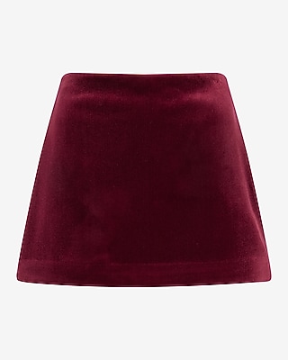 Editor Super High Waisted Velvet Corduroy  Mini Skort