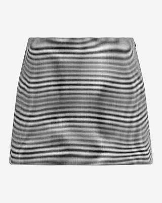 Editor Super High Waisted Houndstooth Mini Skort
