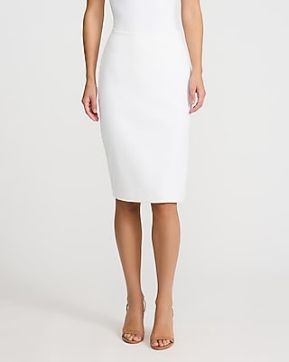 Studio Stretch Twill High Waisted Midi Skirt