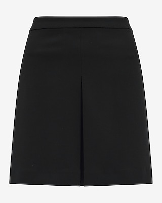Studio Stretch Twill Super High Waisted Single Pleated Mini Skirt