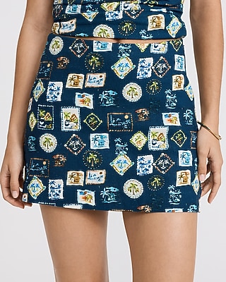 Editor Summer-Blend Linen Super High Waisted Mini Skort