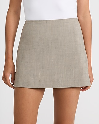 Editor Lightweight Textured Super High Waisted Mini Skort