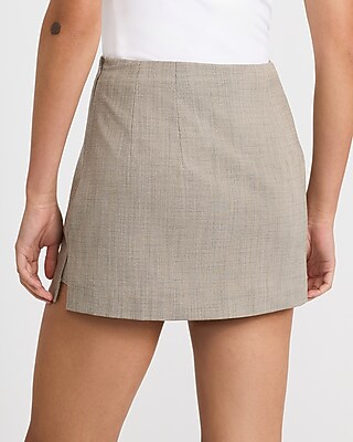 Editor Lightweight Textured Super High Waisted Mini Skort