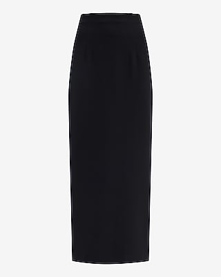 High Waisted Column Maxi Skirt in Studio Stretch Twill - thumbnail 6