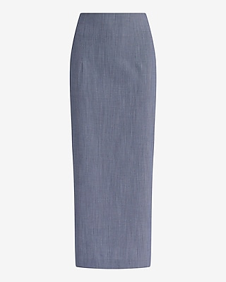 Super High Waisted Fitted Column Maxi Skirt