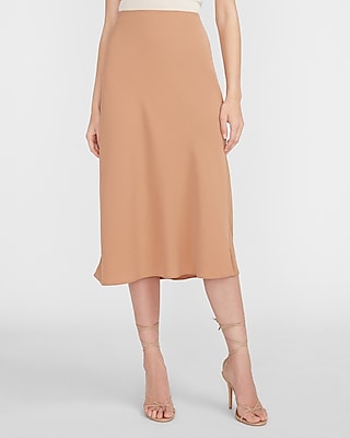 khaki slip skirt