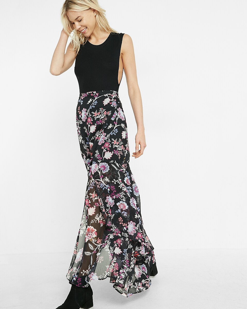 Floral Maxi Skirt | Express