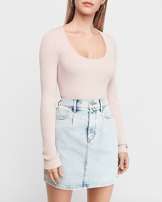 high waisted jean skirt express