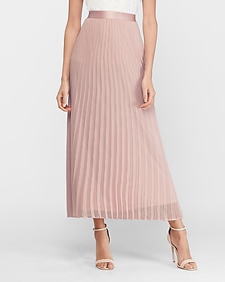 pleated maxi skirt