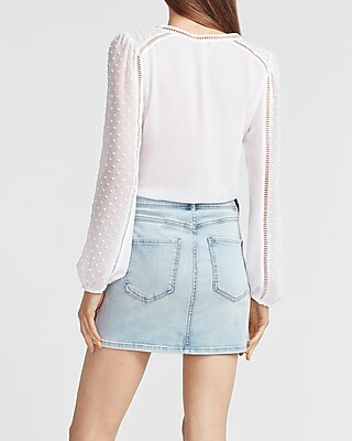 high waisted jean skirt express