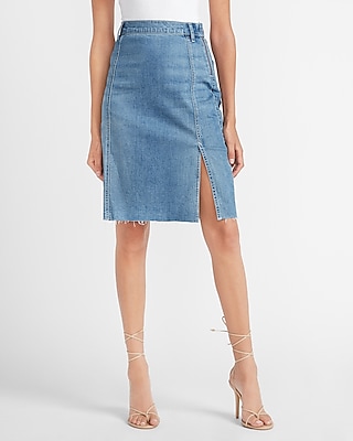 express blue jean skirt