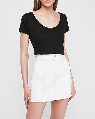 white a line mini skirt