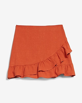 express ruffle mini skirt