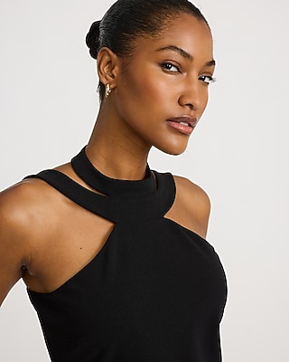 Double Halter Sleeveless Wide Leg Jumpsuit