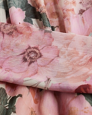 TEST- SURPLICE TIERED SKIRT FNF - PRINT PINK 9420190:PRINT-PINK:M