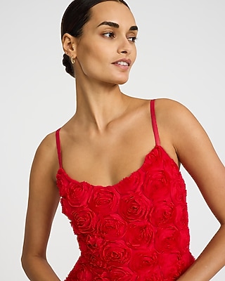 Rosette V-Neck Sleeveless Fit and Flare Mini Dress with Pockets