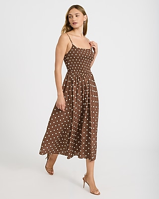 square neck brown maxi dress Hilde Brown Square Neck Bodycon Maxi Dress, M / Brown