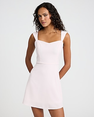 Sweetheart Cap Sleeve Mini Fit And Flare Dress