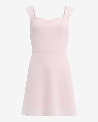 Sweetheart Cap Sleeve Mini Fit and Flare Dress