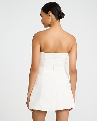 3D Floral Strapless Micro Mini Dress