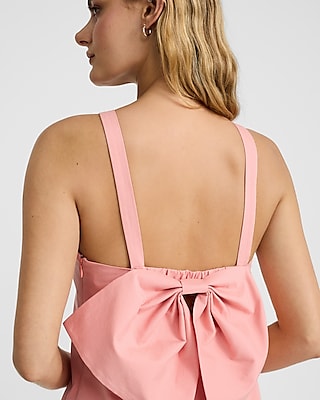 Halter Sleeveless Bow Back Micro Mini Dress