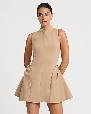 Sleeveless Hardware Gathered Side Mini Dress - thumbnail 2