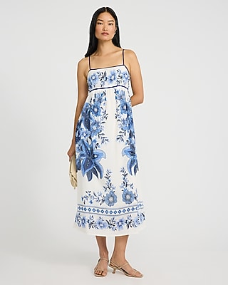 strappy floral midi dress A-Line Mint Green Floral Midi Cottagecore Corset Dress Mint Green / Medium