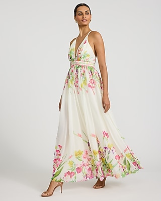 sachin and babi light blue dress Abstract Zebra Print Chiffon Dress with Tie Belt (MA406) main image 0