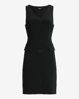 Editor V-Neck Mini Vest Dress