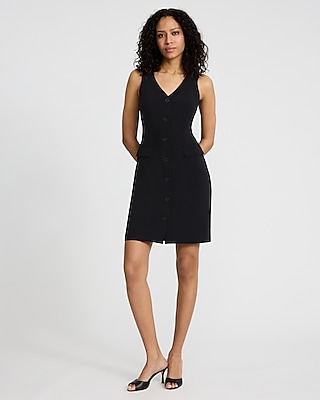 Editor V-Neck Mini Vest Dress