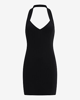 slim fit dress slacks Meana V-Neck Halter Mini Dress main image 0