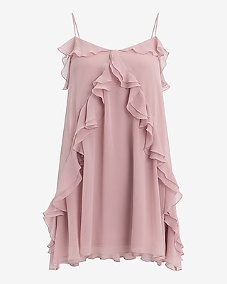 Scoop Neck Sleeveless Ruffle Flowy Mini Dress