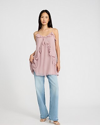 Scoop Neck Sleeveless Ruffle Flowy Mini Dress
