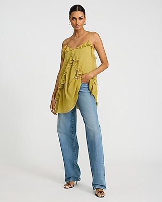 Scoop Neck Sleeveless Ruffle Flowy Mini Dress
