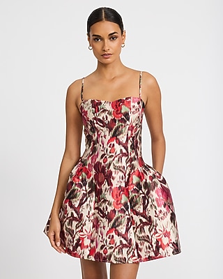 Harlow Satin Drop Waist Mini Dress with Pockets - thumbnail 2