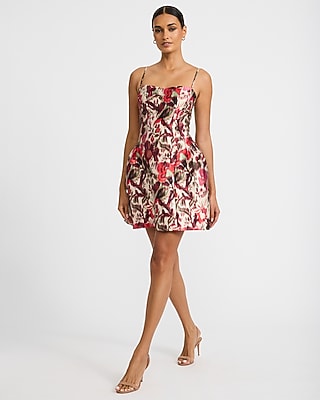 Harlow Satin Drop Waist Mini Dress with Pockets - thumbnail 5